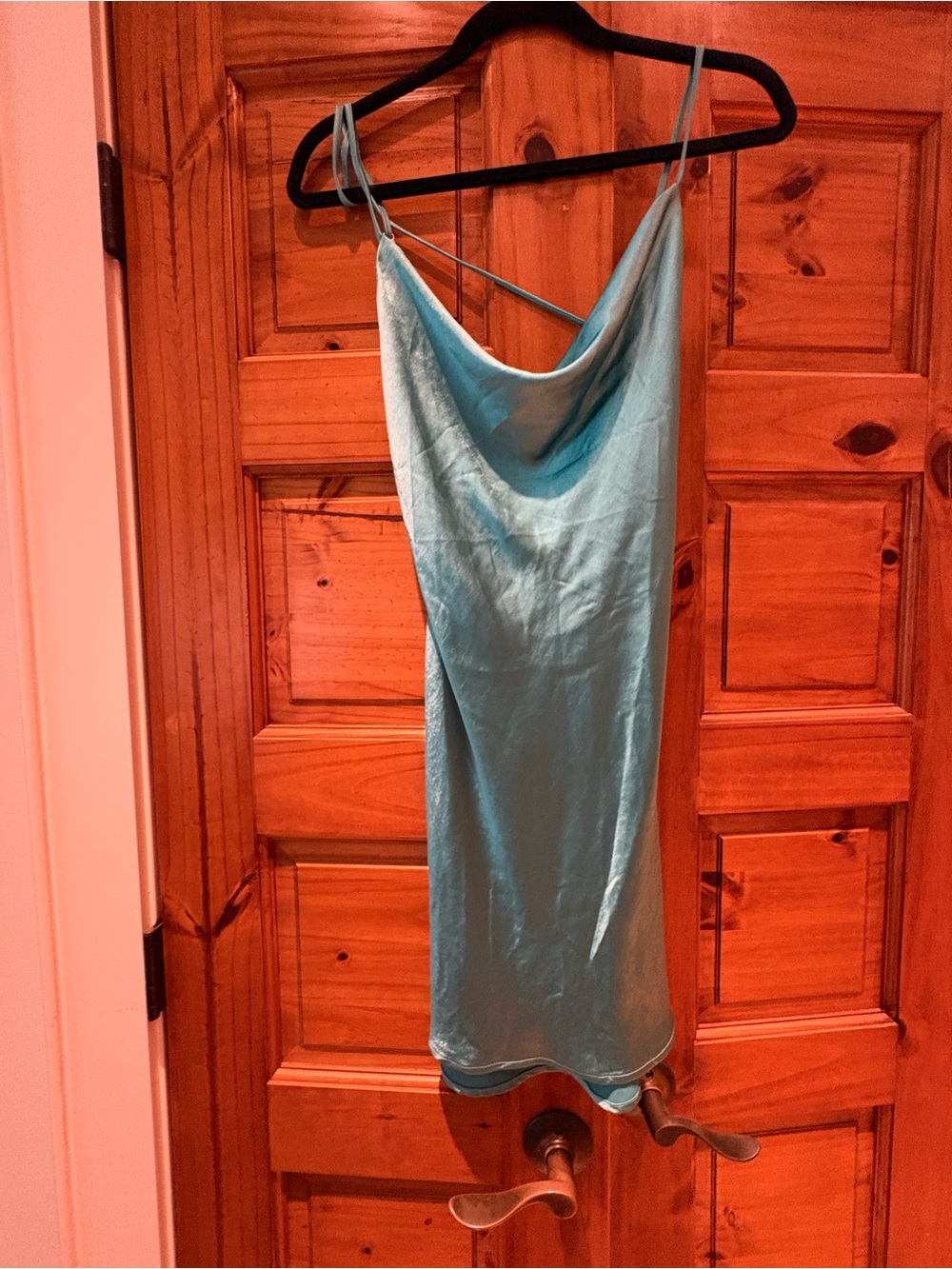 Princess Polly Teal Satin Mini Slip Dress